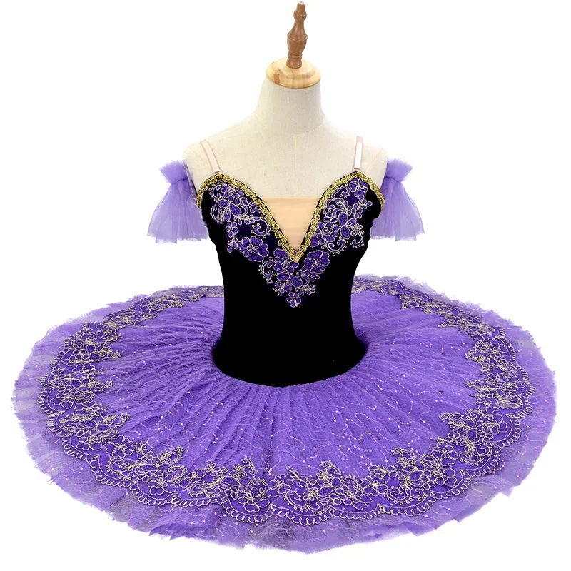 

Purple Ballet Tutu Skirt Swan Lake Ballet Dress Children's Performance Costume Kids Belly Dance Clothing Stage Professional