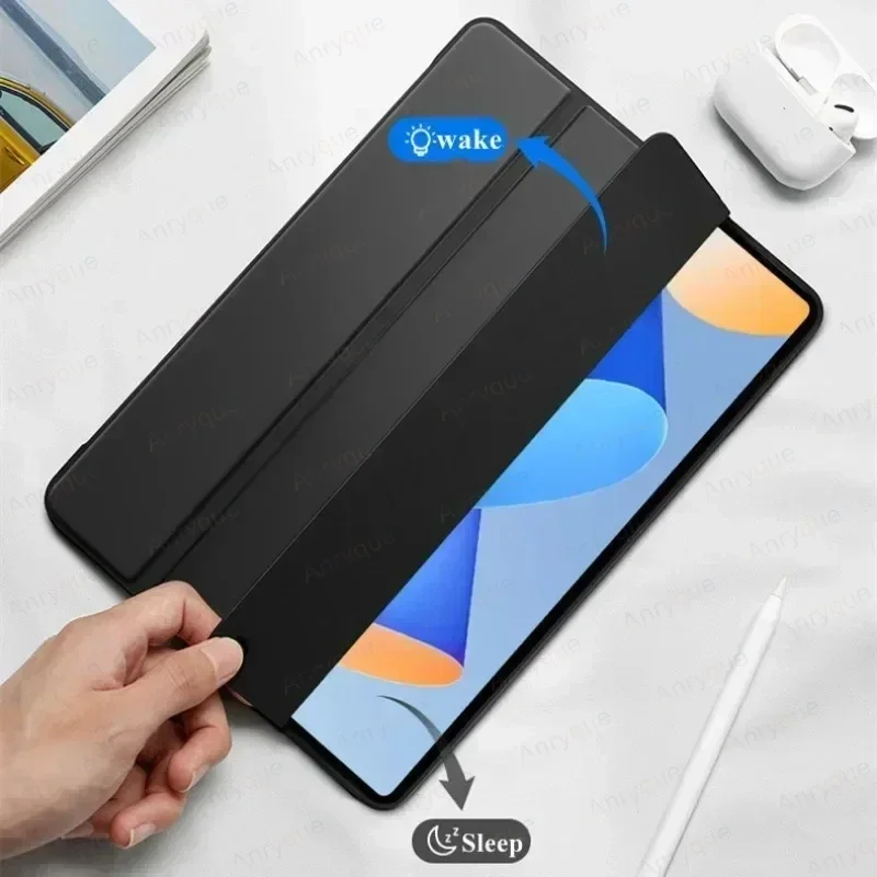 Фото Чехол для Xiaomi Redmi Pad SE, чехол 11 дюймов из искусственной кожи, мягкий силиконовый чехол-подставка с откидной крышкой для Funda Redmi Pad SE с автоматическим переходом в спящий режим и пробуждением №3