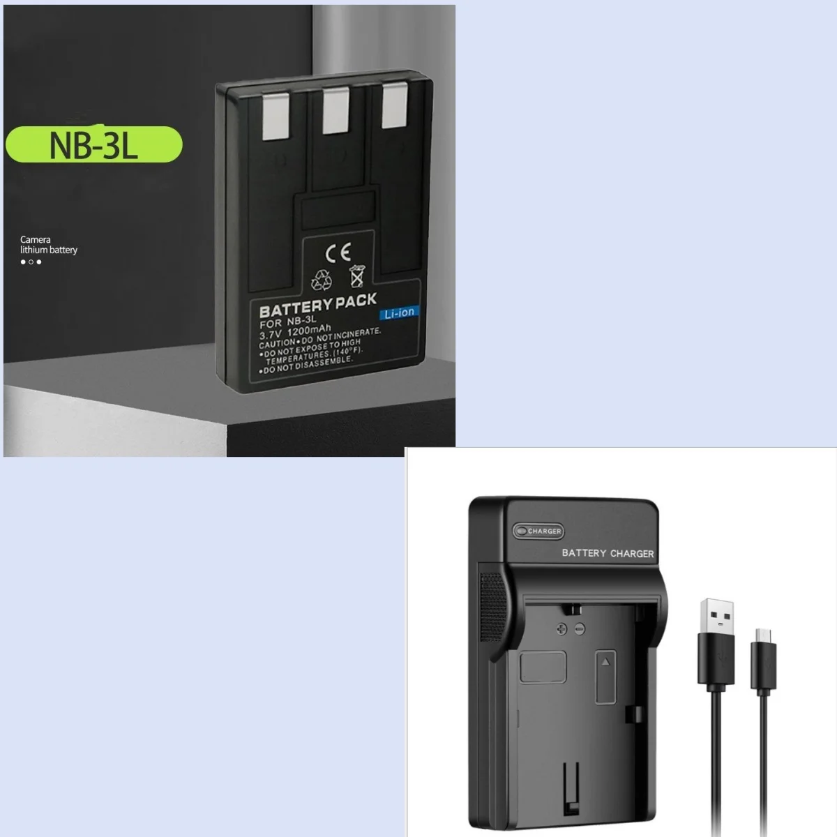 Аккумулятор или зарядное устройство для камеры NB-3L NB 3L 1200 мАч Canon PowerShot SD10 SD20 SD40 SD550