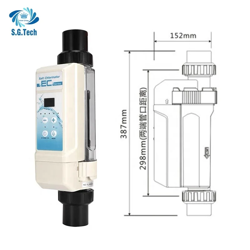 Фото Высокоэффективный генератор хлора для бассейнов WATER CROWN: 5G, 15G, 30G, 50G/час, солевой хлоратор, электролитическая ячейка №5