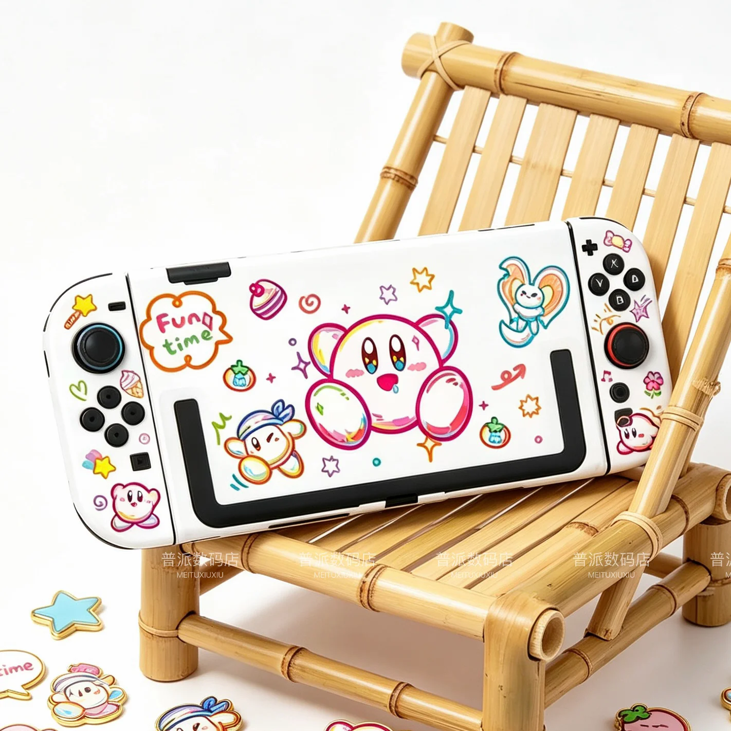 Фото Защитный жесткий чехол Kirby для Switch 2, приятный для кожи, раздельный чехол для контроллера Joy Con, игровые аксессуары Ns2, в наличии №4