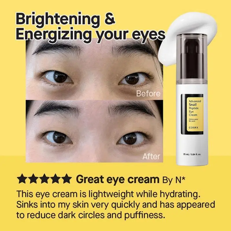 

25ml Advanced Snail Peptide Eye Cream Eye Repair Remover Cream Moisturizing Cream Brightening Firming Eyes Care Eye Lines