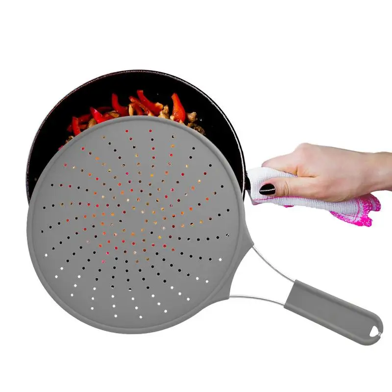 

Kitchen Splatter Screen Grease High Heat Resistant Oil Splash Guard For Cooking Frying Pan Cast Iron Skillet Pot Splatter Screen