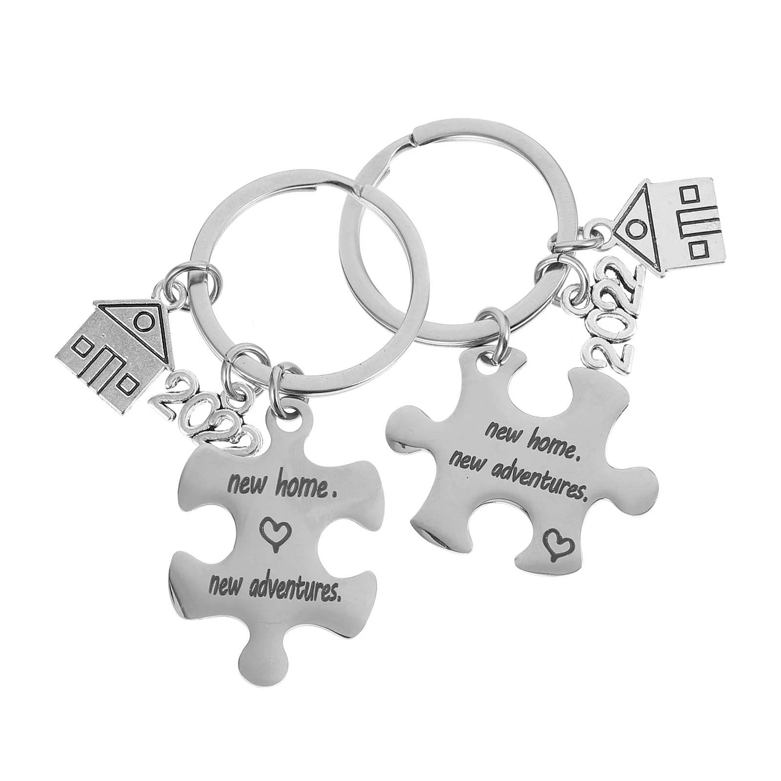 

New Keychain Home Gift Key Housewarming Keyring Gifts House First Homeowner Puzzle Ring Coupleskeyrings Couple Neighbor Warming