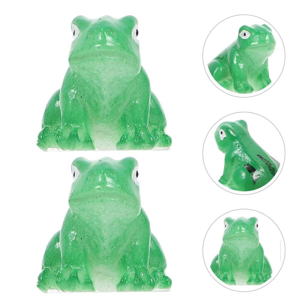 

25Pcs Desktop Frog Figurine Lawn Yard Decoration Adorable Craft Frog Statue for Garden