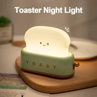 nightlights decoration bedroom night lamp rechargeable led lights for room cute toaster birthday child teacher gift