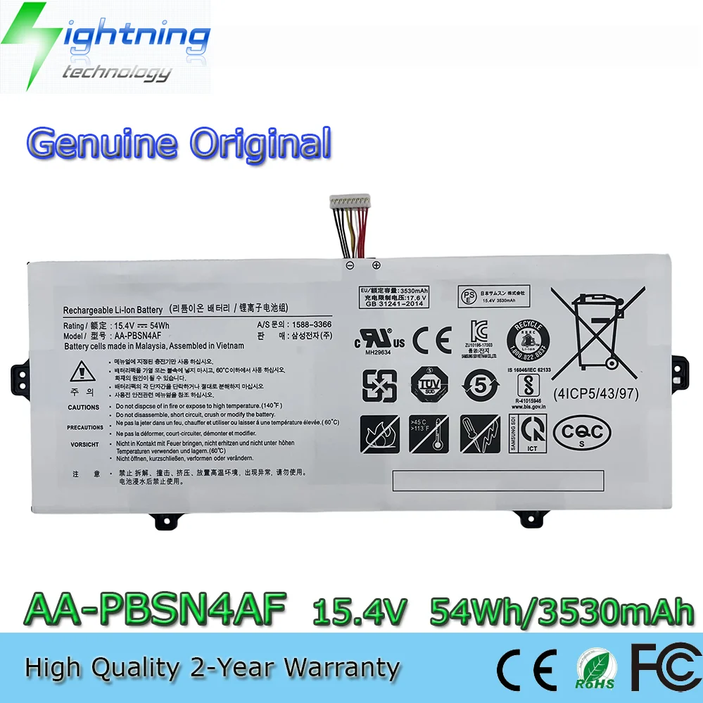 Фото Оригинальная батарея AA-PBSN4AF для Samsung NP930SBE NT930SBE NP730QCJ NP730QCJ-K01US №1