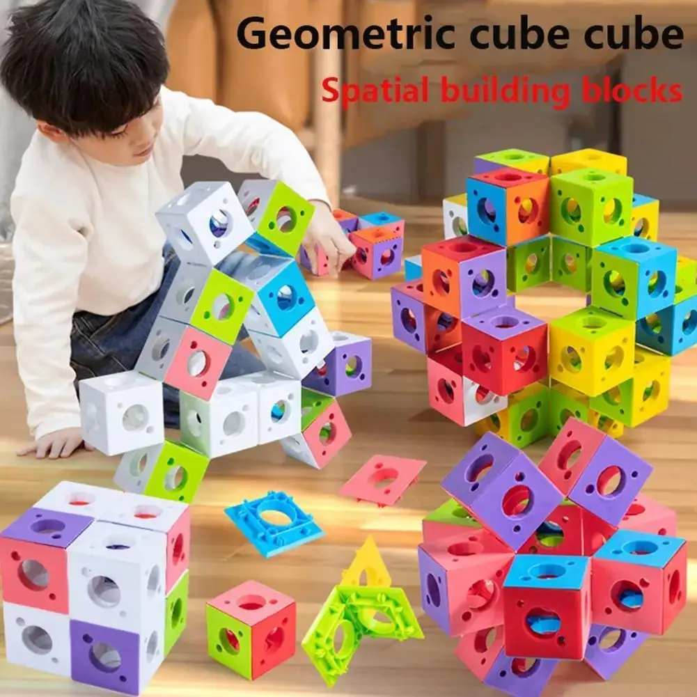 

3d Building Block Puzzle Toy Montessori Educational Blocks Space Variety Assemble Puzzle Geometry Toys Logical Toys Childre P2f6