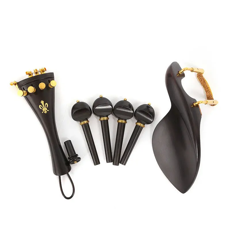 

4/4 violin tailpiece fine tuner Violin peg chin rest end pin clamp ebony wood