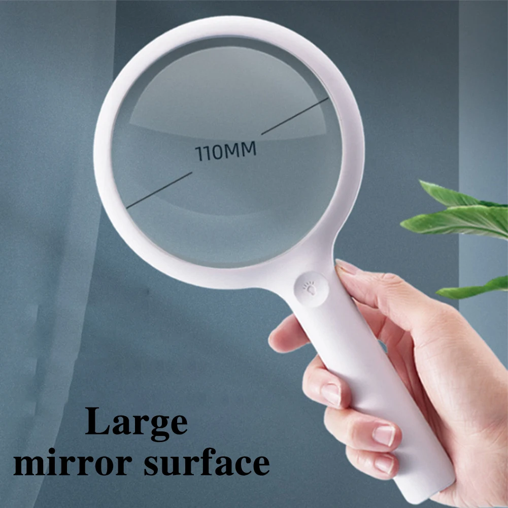 

Увеличительное стекло 30X со встроенной лампой, ручной легкий светильник с 20 светодиодами, ювелирные изделия для пожилых людей, детей, регулируемое для чтения