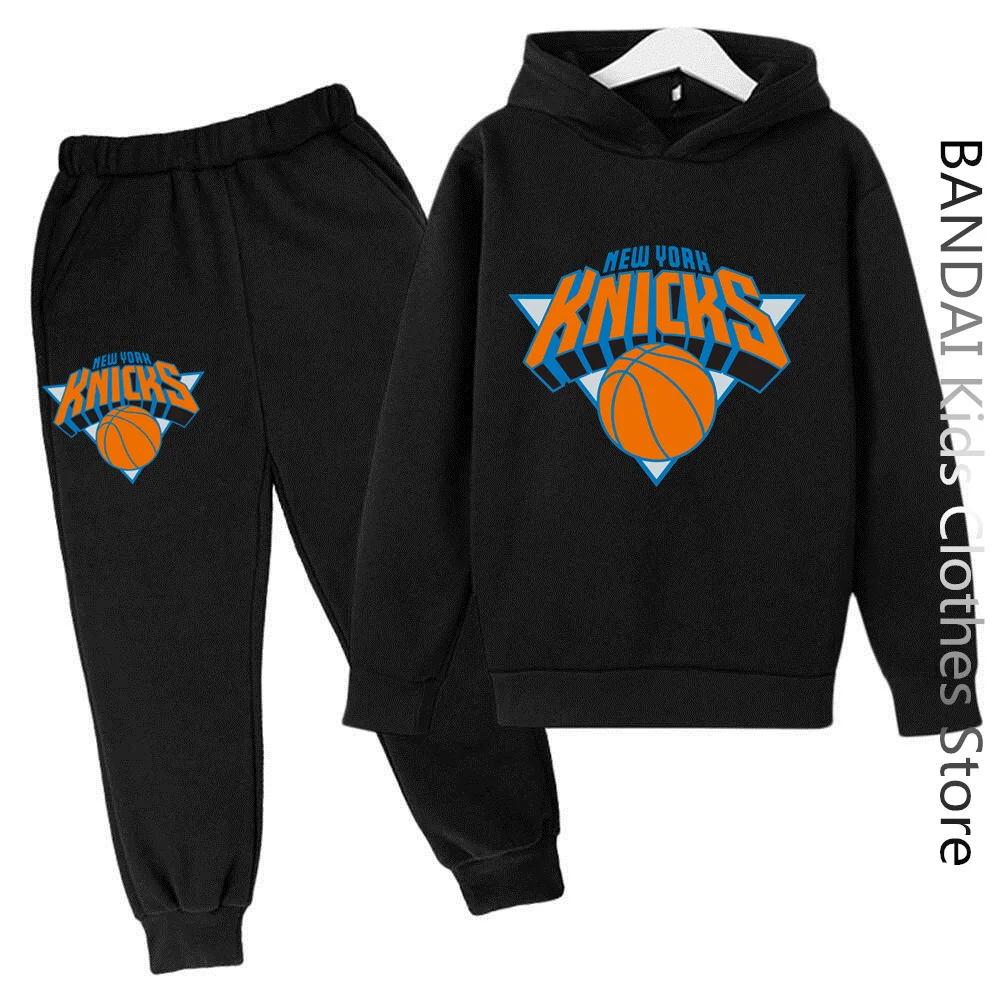

NBA Basketball Team TeamSports Hoodie Set Spring Autumn Children Hoodie+pants Nba 2-12y Boys Kids Girls Hoodie Sesame Street