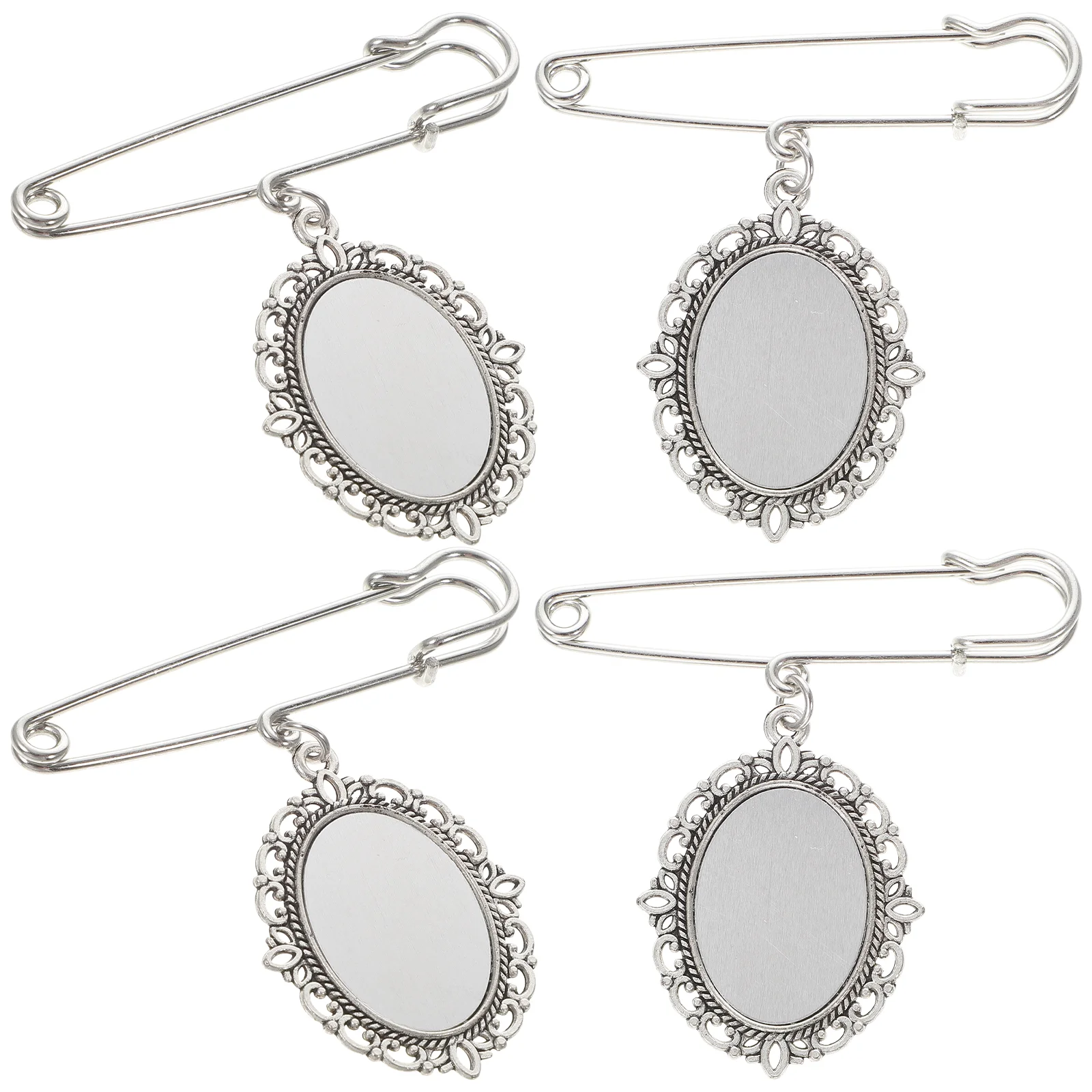 

4pcs Heat Transfer Printing Pendant Creative DIY Memorial Brooch Pin Zinc Alloy Lapel Pin Graduation Presents Grad Brooch