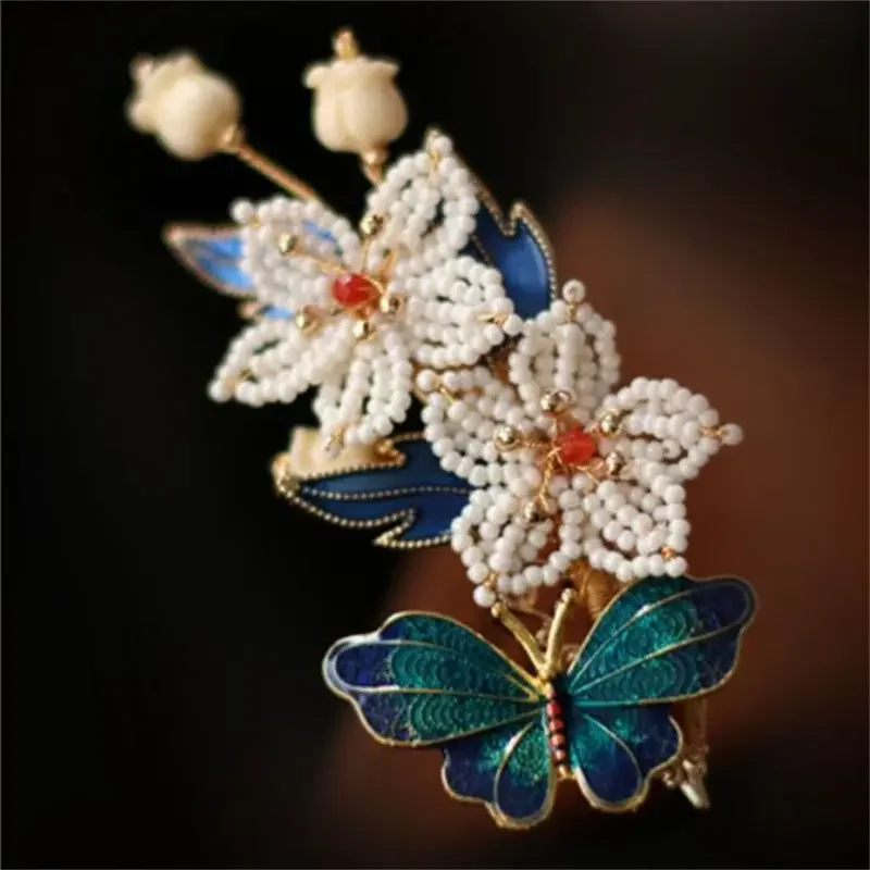 Китайские ежедневные аксессуары для чонсам династии Сун собранная синяя