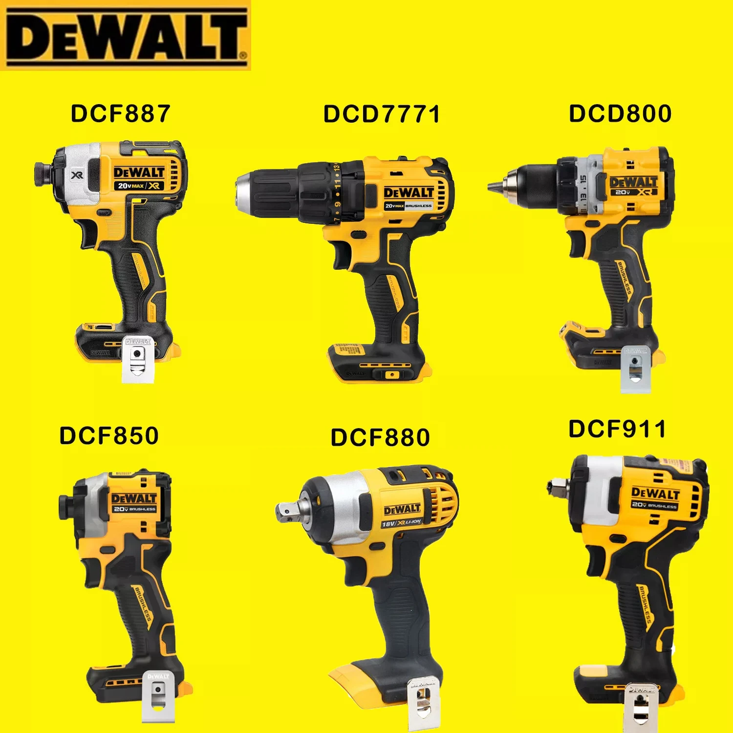 Электрический шуруповерт DeWalt с бесщеточным сверлом 20 в DCF850 DCF911 DCF887