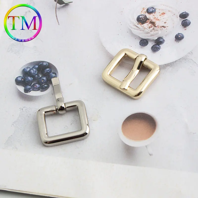10-50Pcs Customized Metal Turn Buckle Rectangle Shape Single Pin Buckles For Diy Bag Adjuster Buckle Accessory