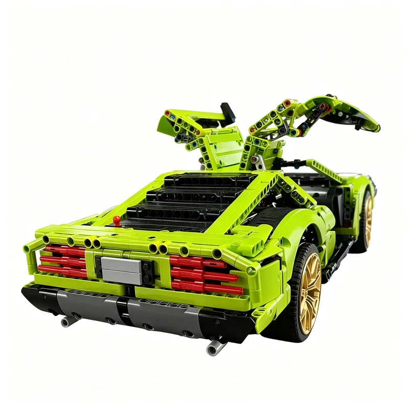 Фото 2578 деталей MOC Technical Expert Builder DMC DeLorean, модель из строительных блоков, коллекция для сборки, DIY, подарок на день рождения, для демонстрации, образовательный набор №4