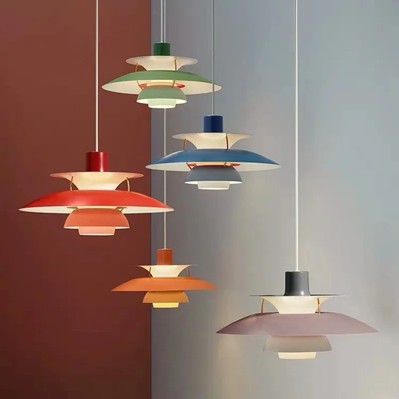 Danish Design PH5 Lamp Louis Led Pendant Light High Quality Poulsen Home Decor 5 layer Suspension Luminaire Kitchen Hanging Lamp images - 6