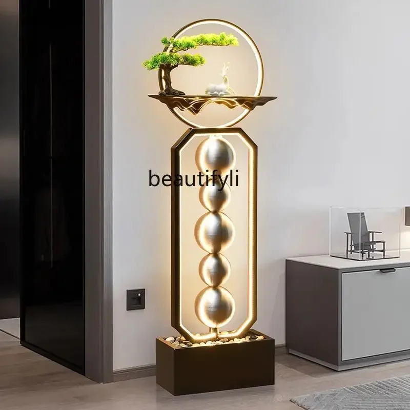 От пола до потолка вход в гостиную украшение с циркуляционной водой орнамент шар