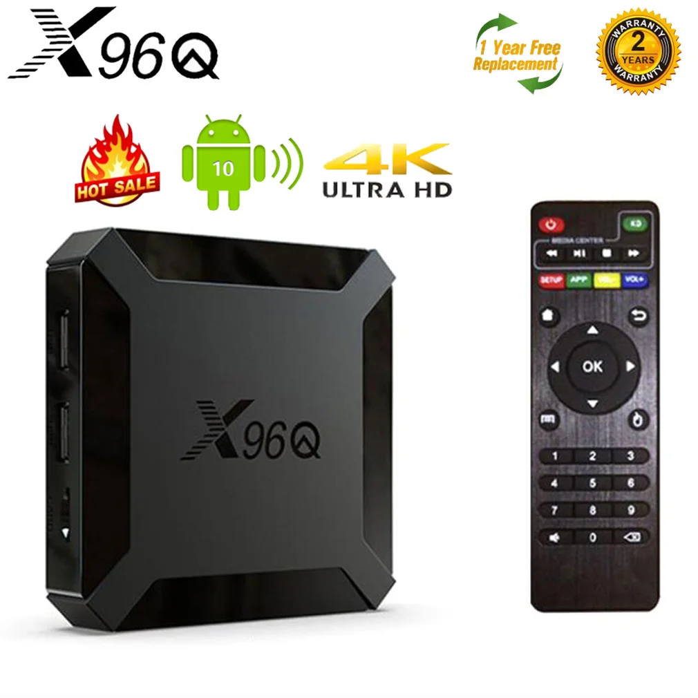 

X96Q TV Box Android 10 TV Box Allwinner H313 Quad Core 1G 8G 2GB 16GB 2.4G Wifi 1080P Media Player X96 Q 4K Smart Set Top Box