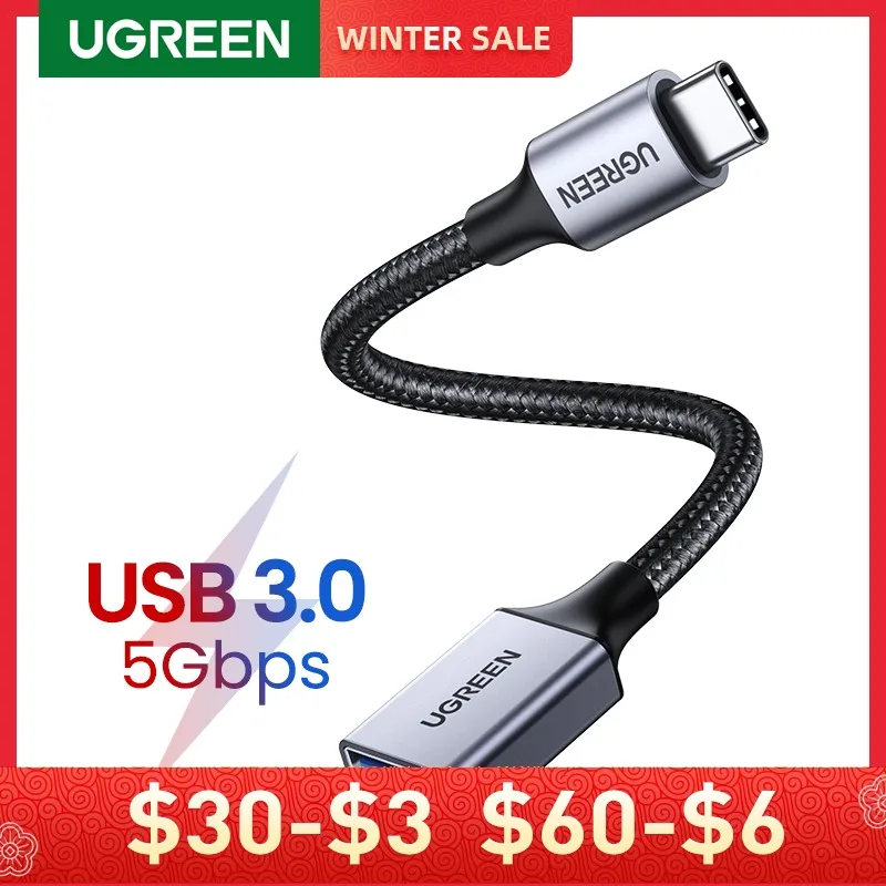 

UGREEN USB C to USB 3.0 Adapter Type C OTG Cable Thunderbolt 3 to USB Female Adapter OTG Cable for MacBook Pro Xiaomi Mi 9 USB-C