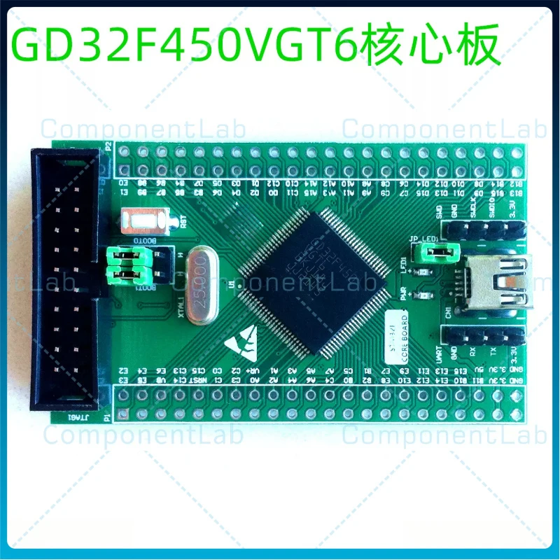 Фото Основная плата GD32F450VGT6 для GigaDevice Cortex‑M4 200 МГц, учебная плата для разработки минималистичных систем GD32F450VG Mini №1