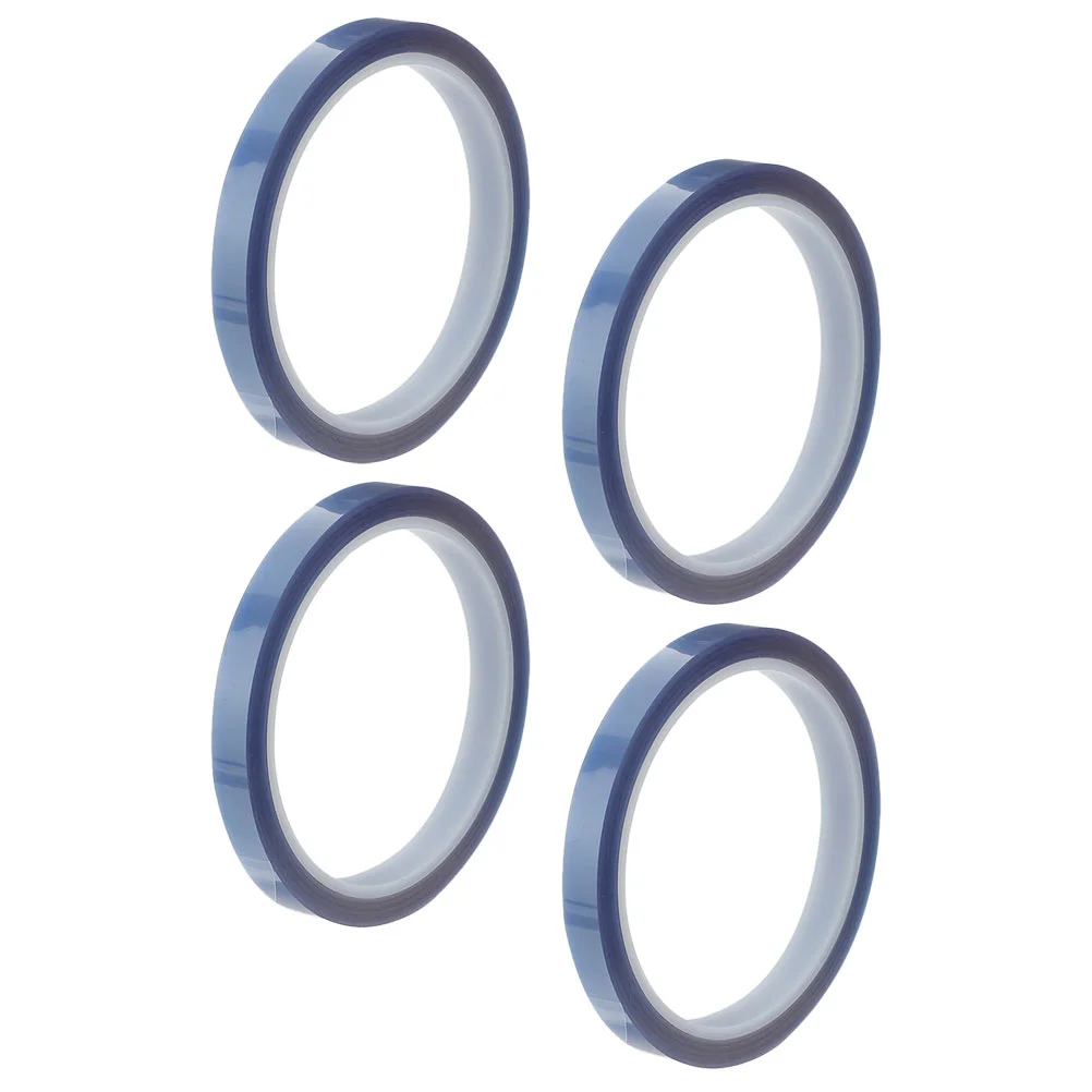 

4 Rolls High Temperature Resistant Tape Sublimation Heat Blue Hot Pressing Electric Supplies