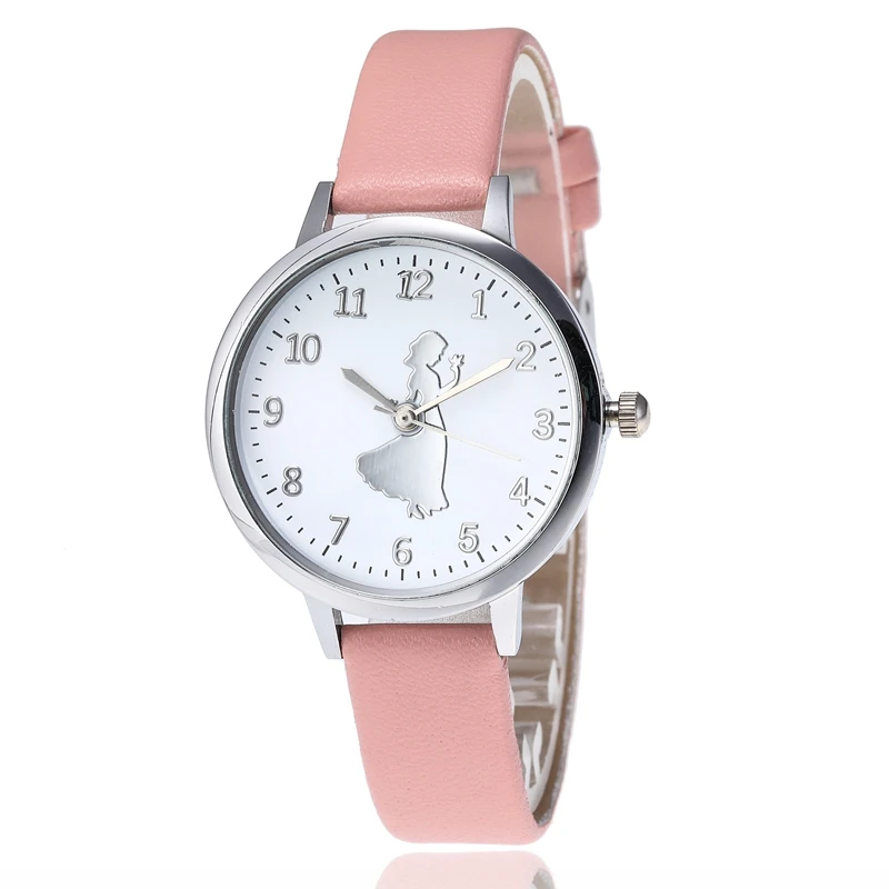 

Часы наручные Женские кварцевые с циферблатом, простые повседневные Элегантные для студентов, для танцев