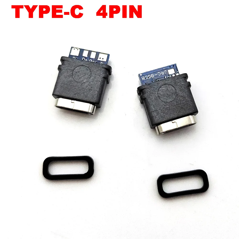 

1-10pcs Waterproof USB C Jack Type-C 4Pin Female Connector Port Data Socket For DIY PCB Solder Design Charging Data Transmission