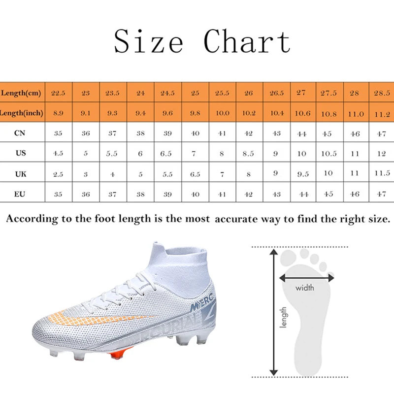 Men Professional Soccer Cleats Sneakers World Football Cup Boots Outdoor Non-Slip Long Spikes Ultralight High Ankle Soccer Shoes