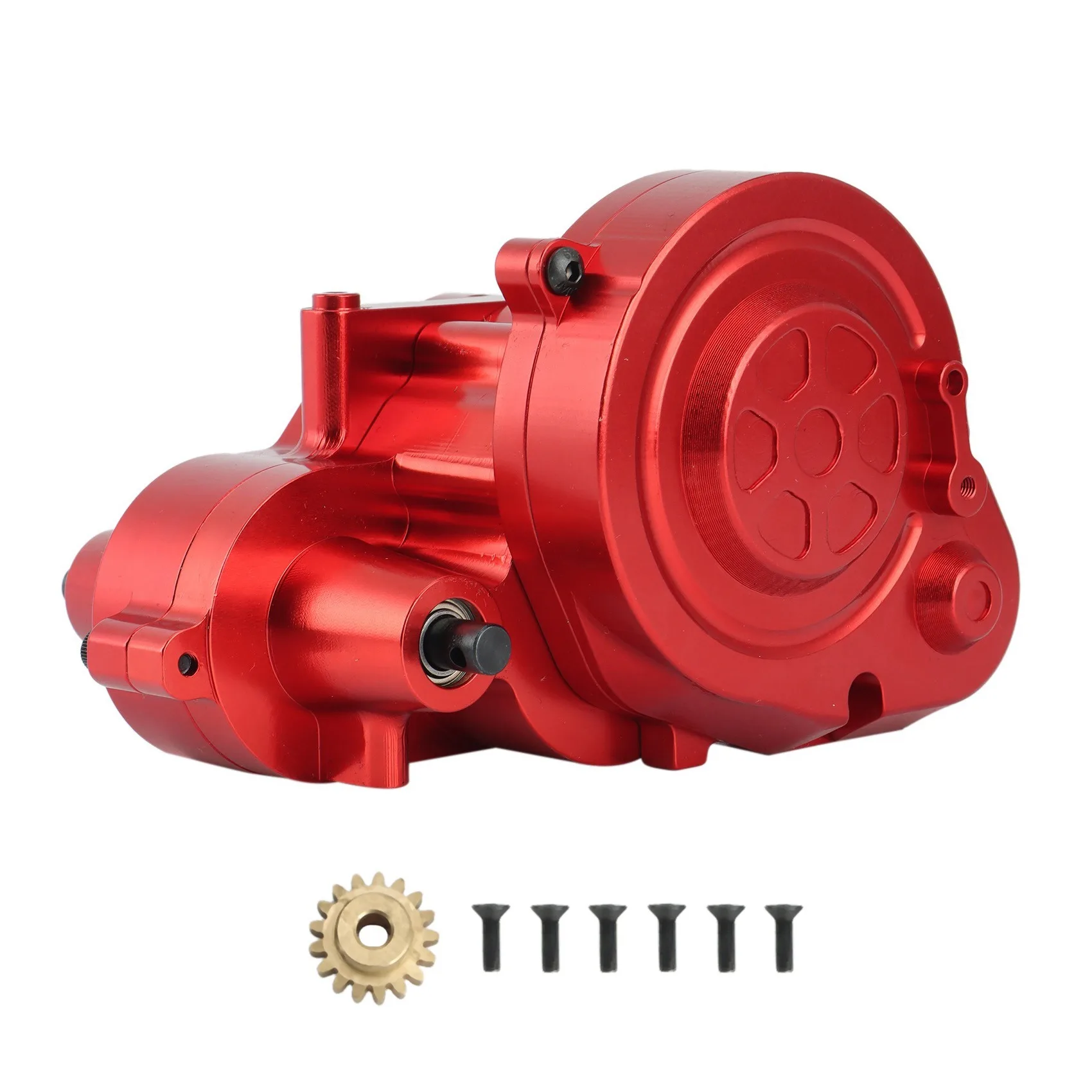 

Complete Metal Gearbox Transmission Box with Gear for Axial RBX10 Ryft 1/10 RC Crawler Car Upgrade Parts Red