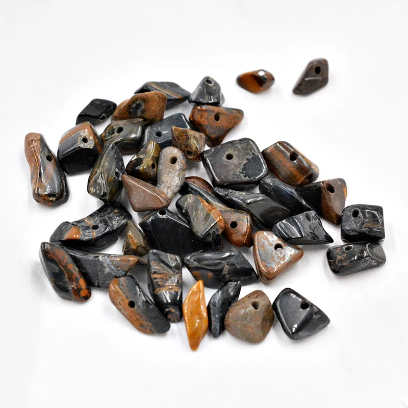 Оптовые Бусины из натурального камня в форме гравия FLTMRH для изготовления ювелирных изделий, бусины из оникса «тигровый глаз» для браслетов, ожерелий