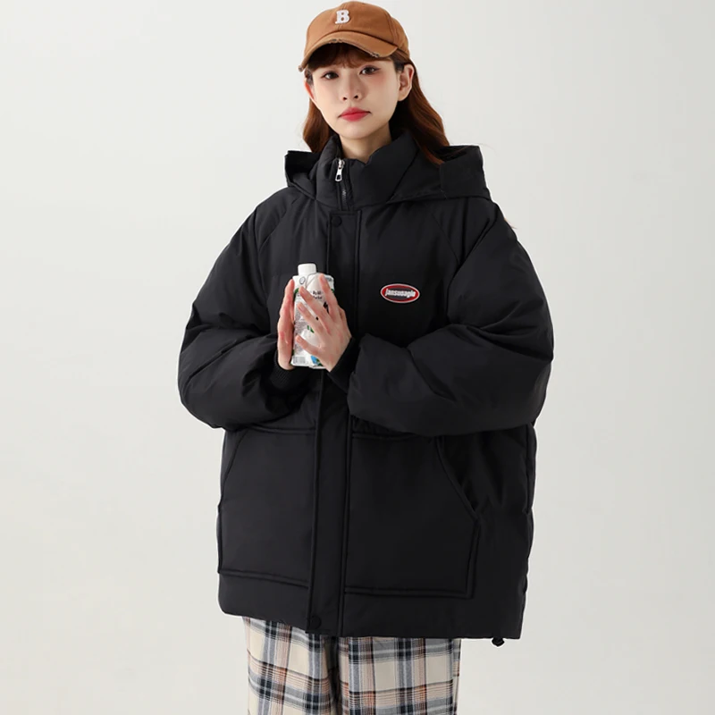 Winter women's new 2022 down cotton jacket women's Korean version loose thickened hooded large size warm winter parka women's