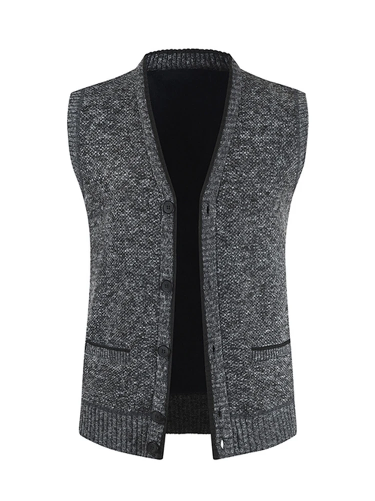 Новинка 2023 зимний мужской вязаный свитер жилет известная брендовая одежда