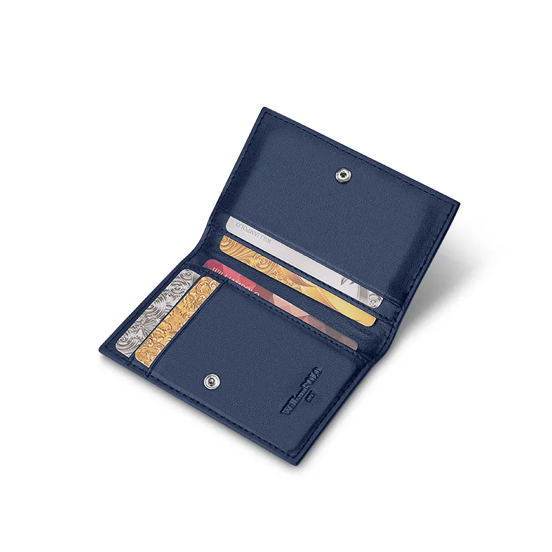 WILLIAMPOLO's New small card package ultra-thin genuine leather business card holder couples simple bank card set pl225297