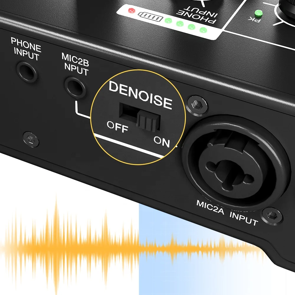 Звуковая карта MAONOCASTER AM100 K2 с настольным XLR-микрофоном и монитором наушниками