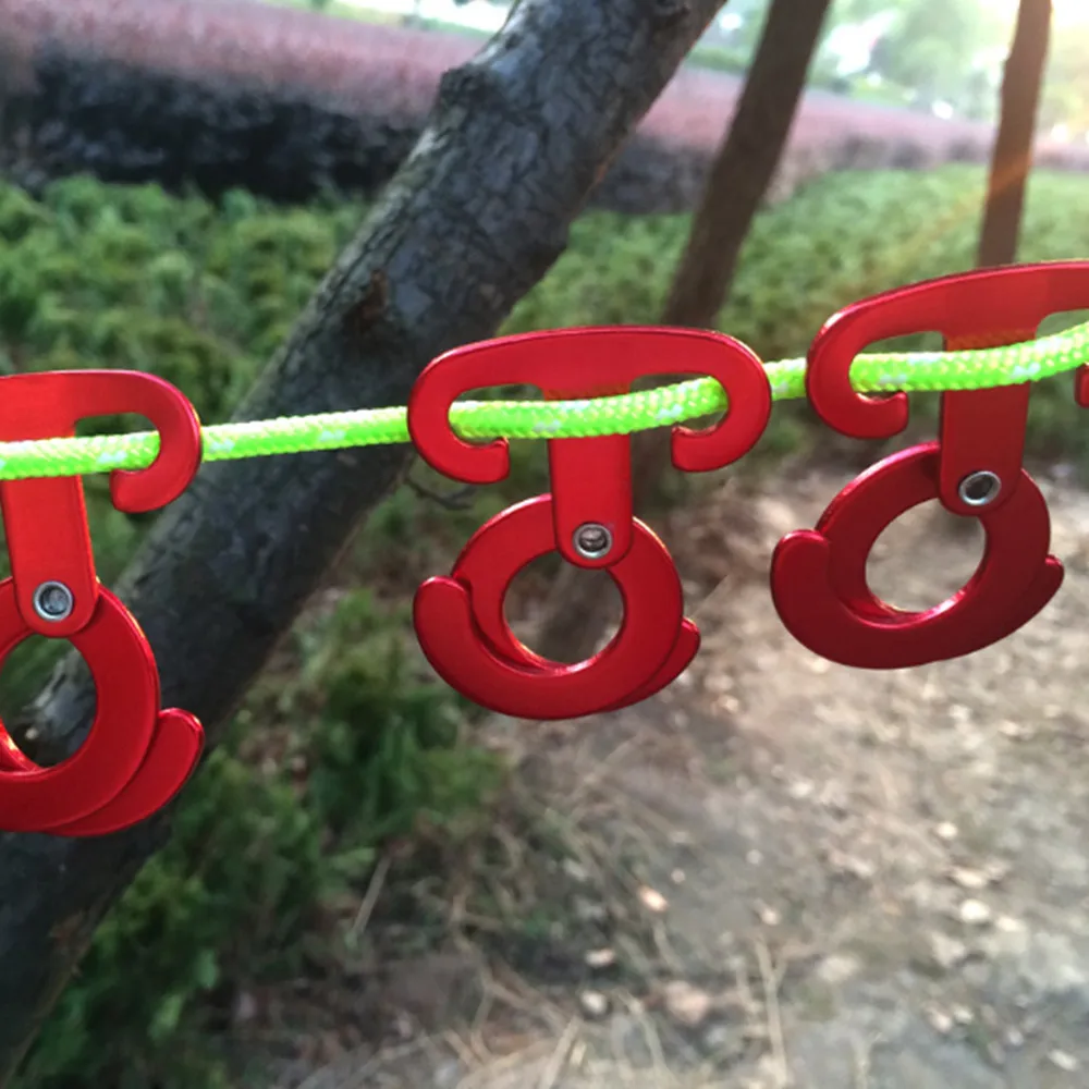 

5pcs Aluminum Alloy Rope Tensioner Camping Tent Line Cord Adjuster Windproof Rope Buckle for Hiking Backpacking Picnic