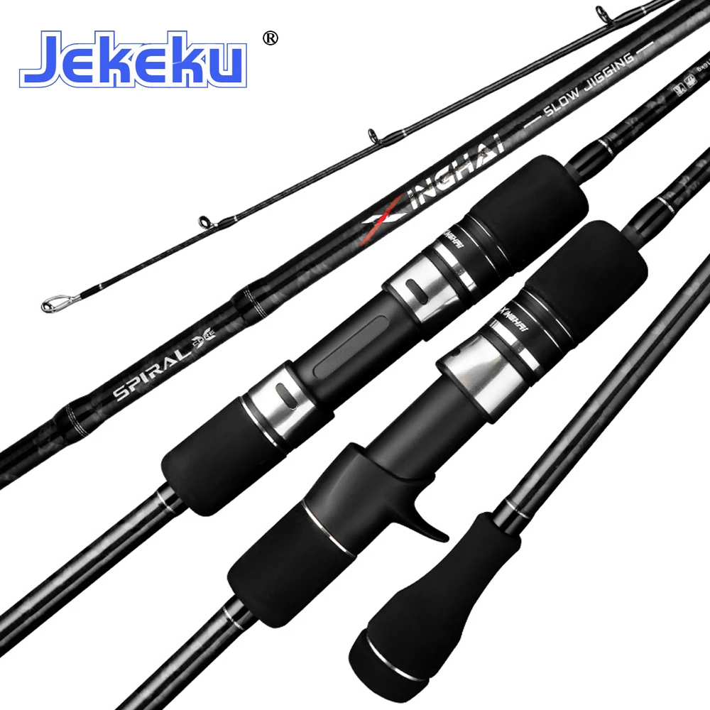 

Новая Удочка JEKEKU для морской рыбалки, 1,83 м, 1,91 м, медленно качающаяся удочка, половинчатая Удочка из углеродного волокна, удочка для ловли лодки и приманки
