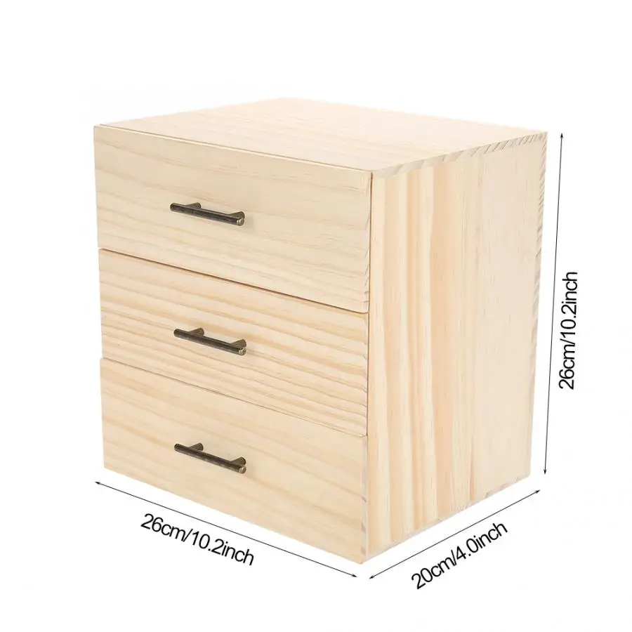 Трехярусная деревянная коробка для хранения предметов профессиональный