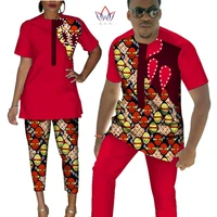 summer african couple clothes short sleeve 2 pieces lovers couples clothing print dashiki bazin riche plus size clothing wyq61