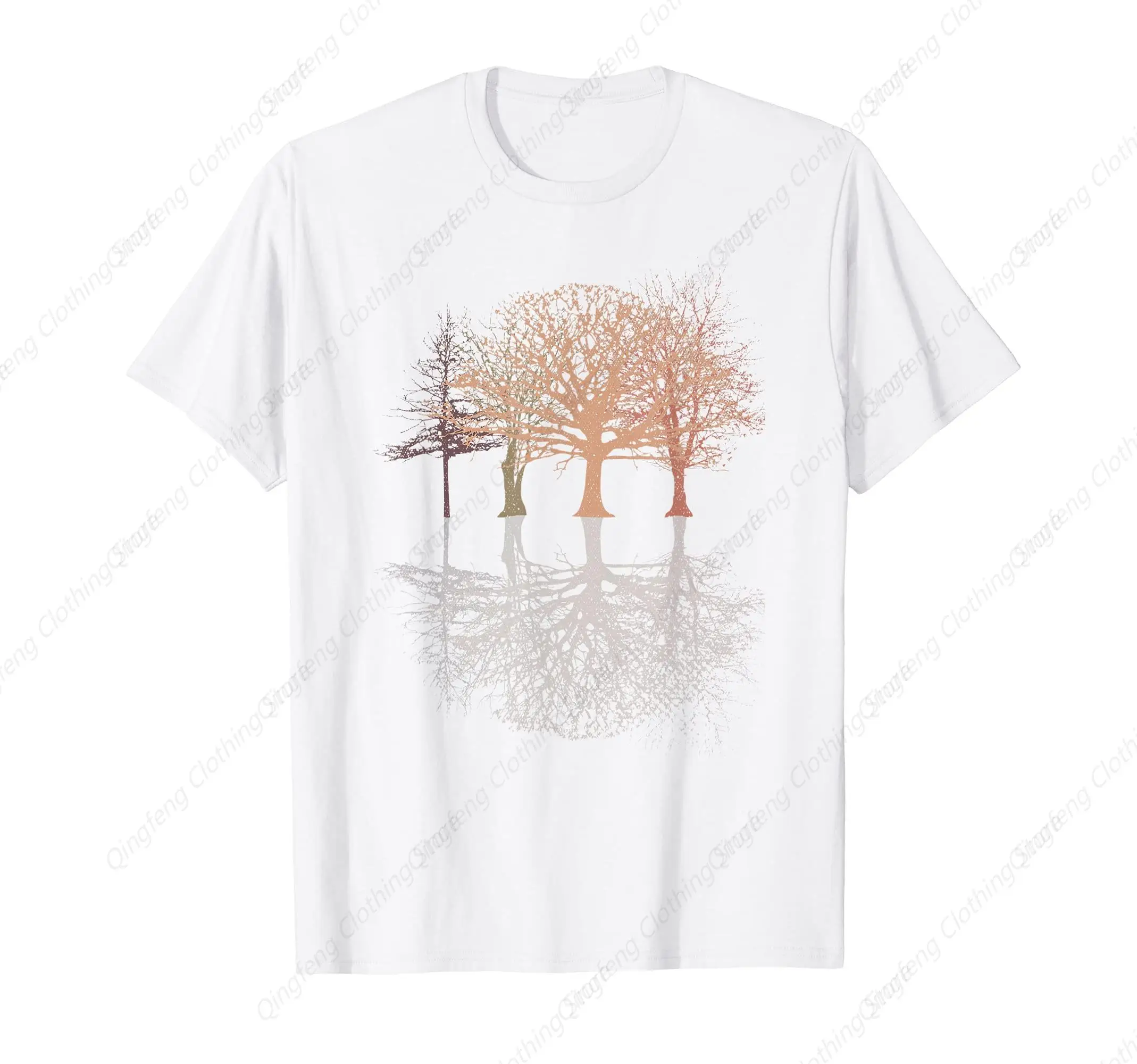 Футболка с изображением дикой природы деревьев и леса
