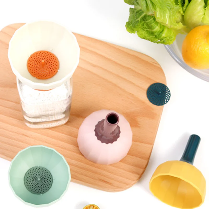 

Flexible Canning Funnel Food Jars Straining Filling Tools Home Counter Kitchen Picnics Pouring Anti-Splash Accessories