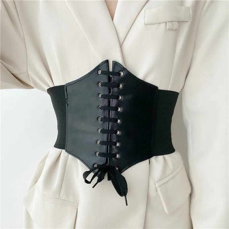 New Women  Body Shaper Leather Belt Creative Clothes Shrinkable Belt Dress Accessories