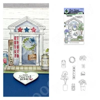 2022 arrival new front porch farm house set cutting dies stamps scrapbook diary decoration embossing greeting card diy handmad