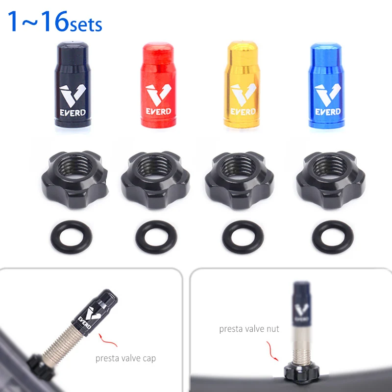 1 ~ 16 комплектов набор гаек клапана для велосипедных шин бескамерный винт Presta