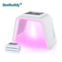 BeeRuddy 7 Colors Facial Mask With LED Light Therapy PDT Spectrometer Hydrating Spray Cold Compres Red And Blue Light Beauty SPA