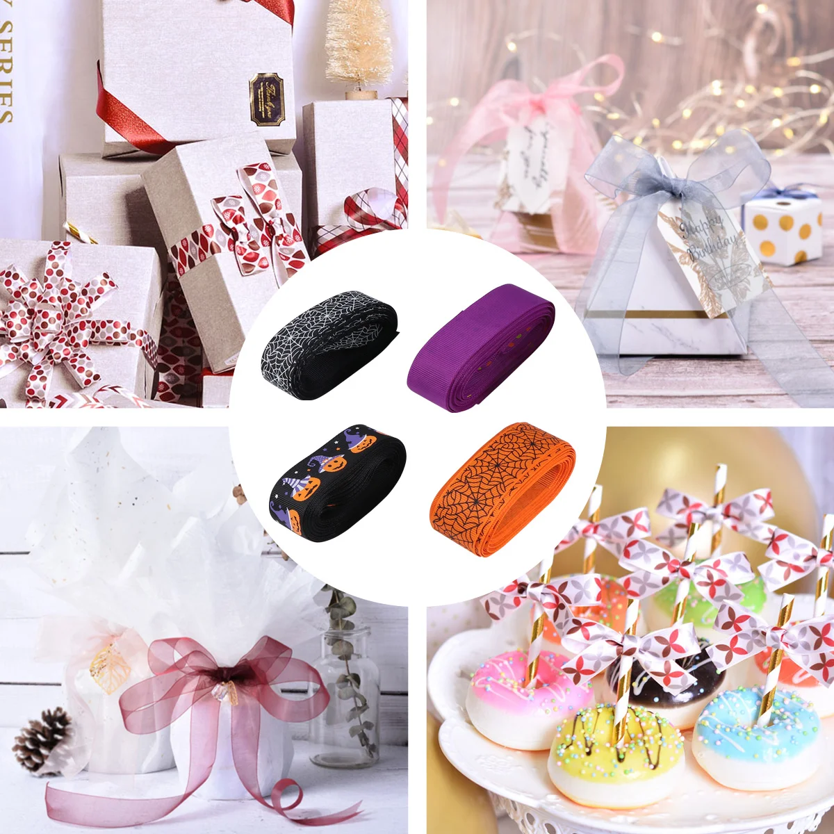 

Ribboncraft Diy Ribbons Supplies Decorative Package Fabric Wrapper Printed Happyscrapbook Grosgrain Holiday Gift Wrapping Crafts