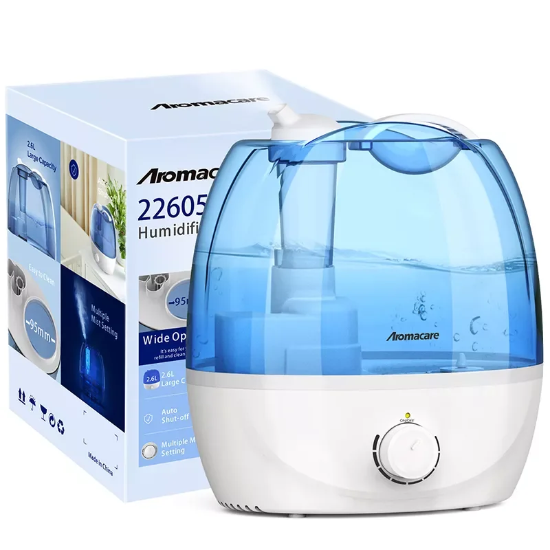 

Aromacare Cool Mist Air Humidifier 2.6L Quiet Ultrasonic Humidifiers for Bedroom & Large room-Adjustable-360° Rotation-BPA