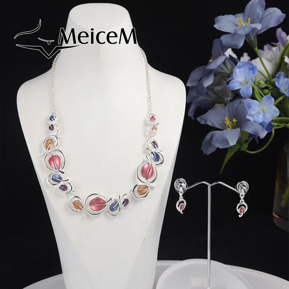 

MeiceM Colorful Chokers Enamel Trendy Beauty Jewelry 2000s Aesthetic Chains Fashion Elegant Birthday Gift Necklaces Women Luxury