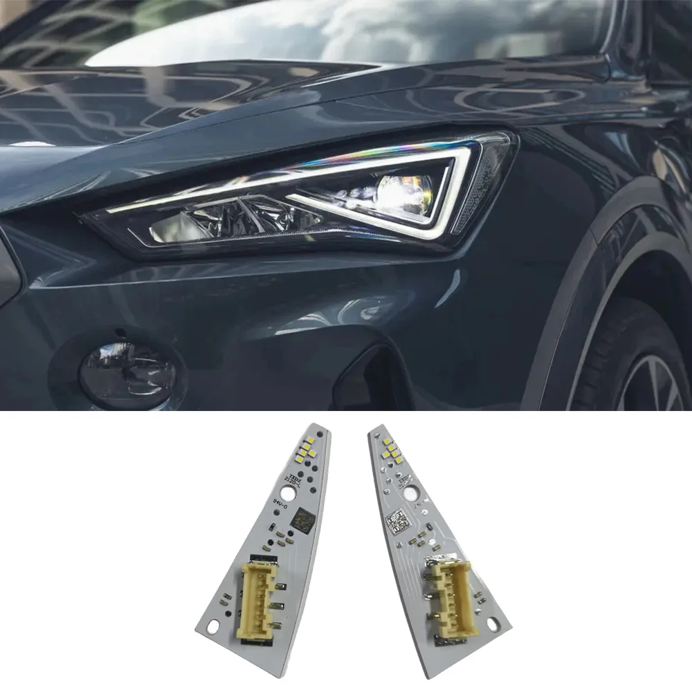 Белые платы DRL 5FJ941475 5FJ941476 для SEAT Leon Formentor Cupra Tarraco светодиодный фары 2020-2025 ремонт