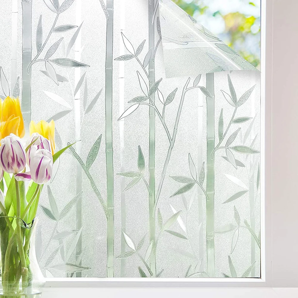 Бамбуковая оконная пленка декоративные витражные пленки матовые оконные